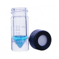 W986297NG - Fiole V Vial® 3,0 mL col filete en verre clair borosilicate de Type I, graduee, avec bouchon 20-400 à haut ouvert 