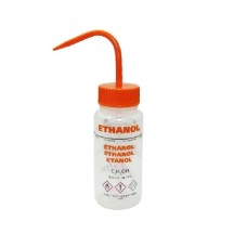 WGW535VTML - Pissette de securite anti-goutte LDPE 250ml ethanol bouchon orange multilingue