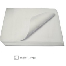 FT111F4747/4T	paq. de 100 f. de papier filtre crépé, 470x470 mm + 4 trous