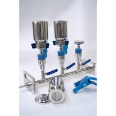 RF3SS250M - rampe de filtration inox 3 postes 250ml + manometre
