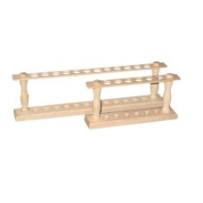 BJG504	Portoir bois pour 6 tubes, diam trou. 22 mm