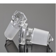 BMC017	Bouchon Verre creux hexagonal fd pointu p/meu 10/19