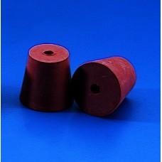 BMH039	Bouchon conique Caoutchouc rouge 1 perçage 14X11 m