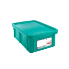 BTL058	Bac rectangulaire 25 l avec couvercle HACCP vert