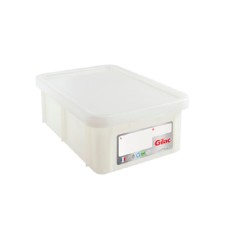 BTL059	Bac rectangulaire 25 l blanc avec couvercle HACCP 