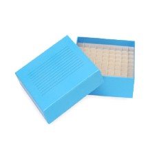 BYF080	Cryo boîte en carton pour 81 flacons de 2mL, bleu