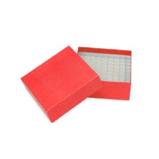 BYF081	Cryo boîte en carton pour 81 flacons de 2mL, rouge