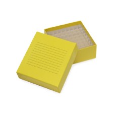 BYF082	Cryo boîte en carton pour 81 flacons de 2mL, jaune