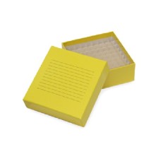 BYF087	Cryo boîte en carton pour 100 flacons de 2mL,  jaune