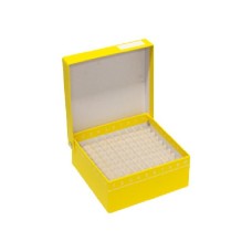 BYF096	Cryoboîte carton Jaune, 100x2mL covercle à charnières