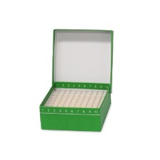 BYF097	Cryoboîte carton Vert, 100x2mL covercle à charnières