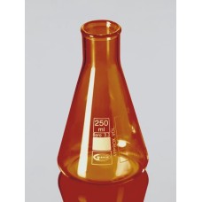 CDB077	Erlenmeyer ambré, bec étroit, 100 mL, GLASSCO