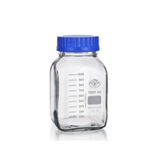 CFB024 : Flacon ISO bouchon bleu 500 ml, GL80, SIMAX