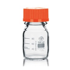 CFB050	Flacon ISO Simax  cap+bague orange 100ml