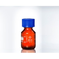 CFD011	Flacon ISO brun bouchon bleu 50 ml, GL32, SIMAX