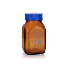 CFD013	Flacon ISO ambré bouchon bleu 1000 ml, GL80, SIMAX