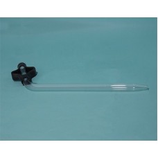 DLD005 :Pipette à VIN courbe 65cm à poignée Caoutchouc noir