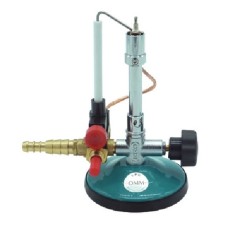FFJ027	Bec Bunsen avec arrêt de sécurité et allumage piézo, raccord olive, gaz Naturel, OMM