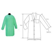 RBB020	Blouse jetable, taille XL, verte, 1 pc