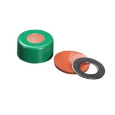 11-0020GT - Scellage à sertir à joint torique metallique AlumiTin, 11 mm, vert, avec septa FEP/caoutchouc naturel 