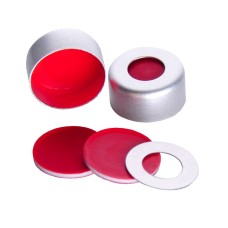 11-0040AT - Scellage à sertir à joint torique metallique AlumiTin, 11 mm, argent, avec septa PTFE/silicone/PTFE 