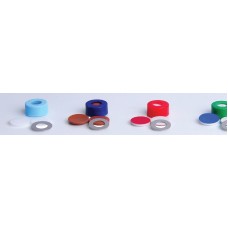 11-0051B - Bouchon à pression 11 mm avec septa à disque PTFE, bleu clair, EVA 