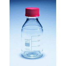 1516/01RED - Flacon à essais ISO  gradue avec bouchon rouge resistant jusqu'à 180° 25ml