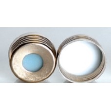16-0050M - Fiole à espace de tete en verre transparent, 16 mm, bouchon visse ScrewTin, septa PTFE/silicone bleue 0,060'' 