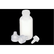 211603 - Flacon compte-gouttes, 7 mL, naturel, LDPE, avec embout verseur et bouchon visse 15-415 en polypropylene, 19 mm x 63 mm 