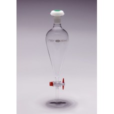2190/10M - Ampoule conique bouche 2000ml cle PTFE. Livree avec un bouchon verre et un bouchon PE