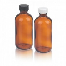 220926 - Flacon rond Boston gaine plastique en verre brun, 32 oz, sans bouchon visse 33-400, 96 mm x 208 mm 