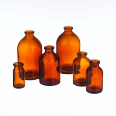 223766 - Flacon à serum 100 mL, verre borosilicate brun, dimensions du goulot: 13 mm DI x 20 mm DE, dimensions du flacon: 52 mm diametre x 95 mm hauteur 