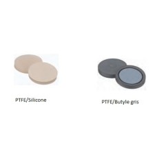 224172 - Septa silicone rouge à face PTFE, DE 13 mm, pour scellages aluminium sans joint 