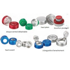 224183-06 - Scellage aluminium à disque central detachable sans joint, rouge, DE 20 mm 
