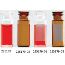 225179-02 - Fiole de chromatographie E-Z 1,8 mL, haut pour scellage à pression ou à sertir, verre brun, 12 x 32 mm 