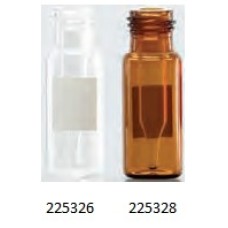 225328 - Fiole LVITM, 300 µL, brun, bouchon visse ABC 9 mm, avec pastille d'annotation 