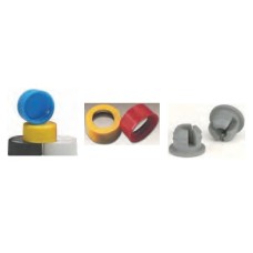 240716-04 - Bouchon visse à haut ouvert en polypropylene bleu pour flacons de diagnostic en verre, taille 20-400 