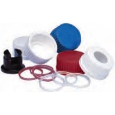 240726-04 - Bouchon visse en polypropylene bleu avec bague d'etancheite pour flacon de milieu WHEATON® Lab 45TM, 45 mm 