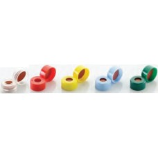 242772-04 - Bouchon à pression rouge avec septa 0,002 PTFE/0,036 silicone/0,002 PTFE rouge, diametre 11 mm 