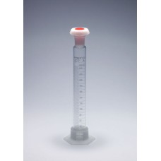 3215/10P - Eprouvette bouchee à pied amovible plastique 100 ml