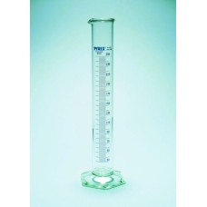 3280-50 - Eprouvette   graduee bleu à bec Pyrex forme haute classe B usage intensif 50ml