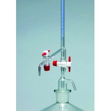 3496/02AS - Burette automatique,10ml classe AS avec bande Schellbach, avec robinet intermediaire PTFE