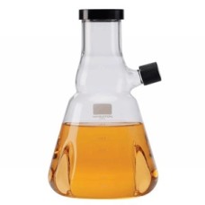 355804 - Fiole de trypsination avec verseur, 150 mL, verre borosilicate de Type I, taille du bouchon 38-430, graduee, joint caoutchouc blanc 