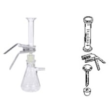 419325 - Ensemble de filtration 25 mm, raccord à obturateur nº 5, support en verre fritte, complet 