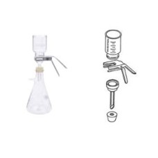 419410 - Entonnoir 100 mL en verre borosilicate de Type I clair, pour filtre 47 mm 