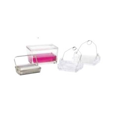 900303 - Cuve de coloration avec couvercle, 16, 30 et 40 lames, verre sodocalcique de Type III, clair 