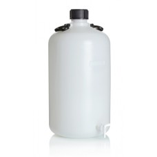 BGH040 - Bonbonne hexa PE avec bouchon vissant 2 poignees avec robinet 50 l