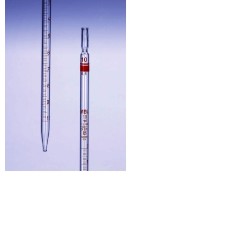 PRA766B - Pipette  graduee zero en haut volume nominal entre traits classe B 10ml