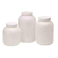 W209677 - Contenant à col large en HDPE blanc avec bouchon visse 89-400 en polypropylene avec joint mousse polyethylene, contenance 2000 mL 