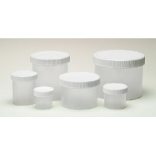 W209905 - Contenant à col large en polypropylene blanc avec bouchon visse 120-400 en polypropylene sans joint, contenance 1000 mL 